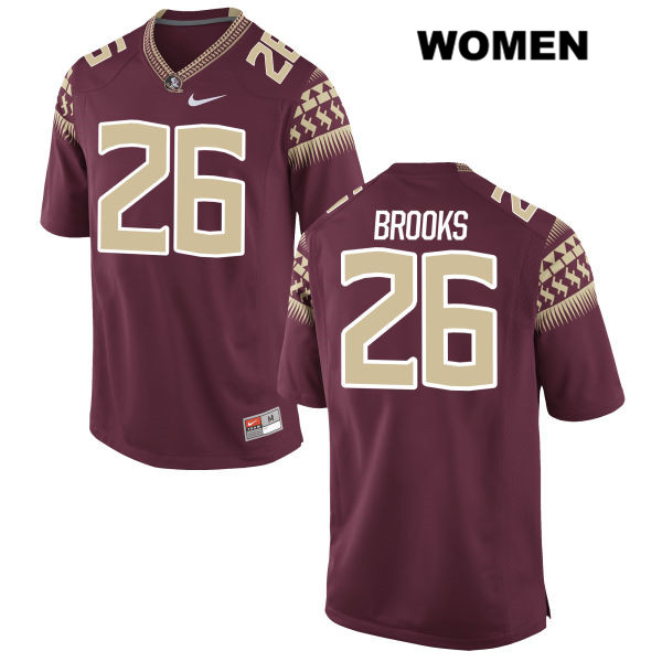 Women's NCAA Nike Florida State Seminoles #26 Decalon Brooks College Red Stitched Authentic Football Jersey KYC2169GA